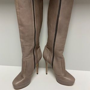 TAKE ADDITIONAL 50% OFF NOW 
Jimmy Choo Taupe Leather Boots 39.5